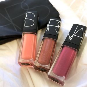 New NARS Lip Gloss Trio Bundle With Bag
